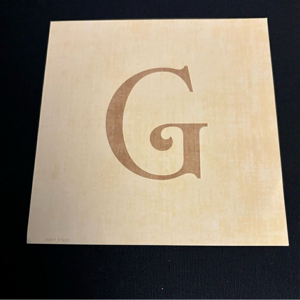 5.5” NEW! “G” Square Monogram Letter Print Ready to be Framed Print Only